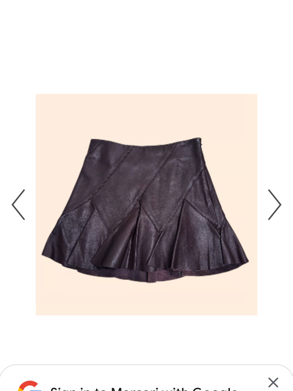 Derek Lam 10 Crosby Brown Leather Flared Skirt